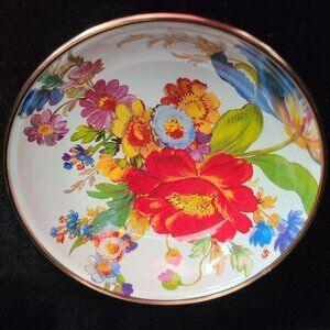 MacKenzie-Childs White Flower Market Dipping Bowl